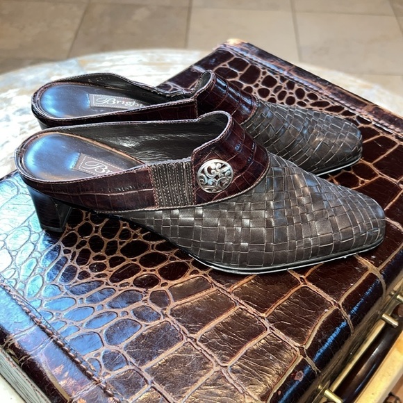 BRIGHTON “TRYST” Brown Leather Mule, Size 7.5 - Picture 4 of 7